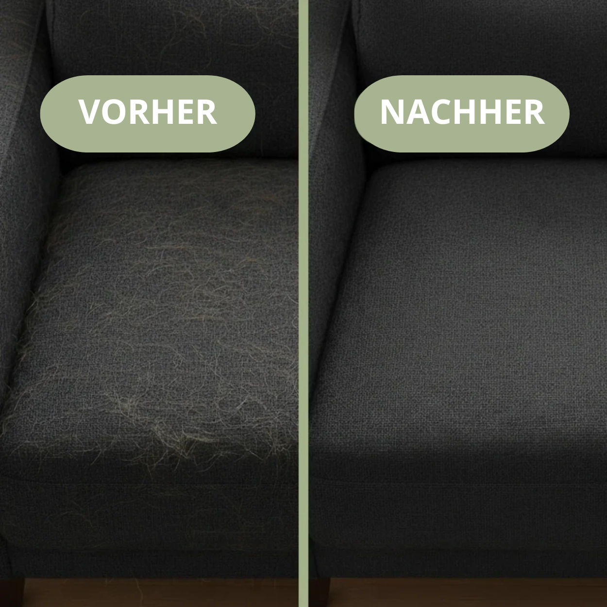 Handschuh gegen Haare